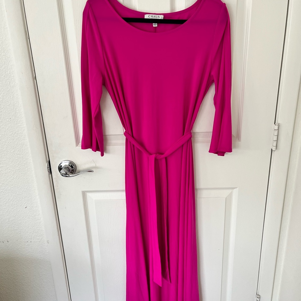 Chaus Women's Fuchsia Belted Dress